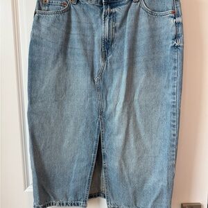 Mango Blue Denim Skirt